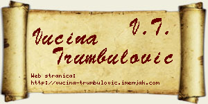 Vucina Trumbulović vizit kartica